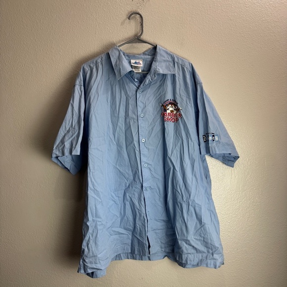 Disneyland Chip And Dale Vintage Barbershop Button Up Shirt Size XXL - Picture 3 of 8